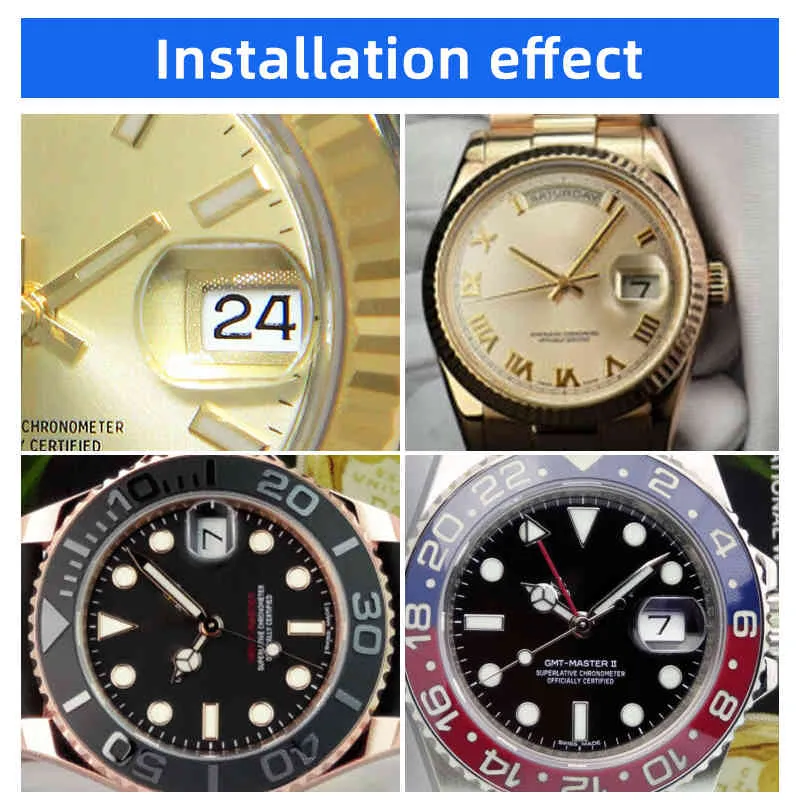Cristal de zafiro, accesorios de reloj de cristal Dayjust de la marca Rolex adecuados para Submariner 16233 116610