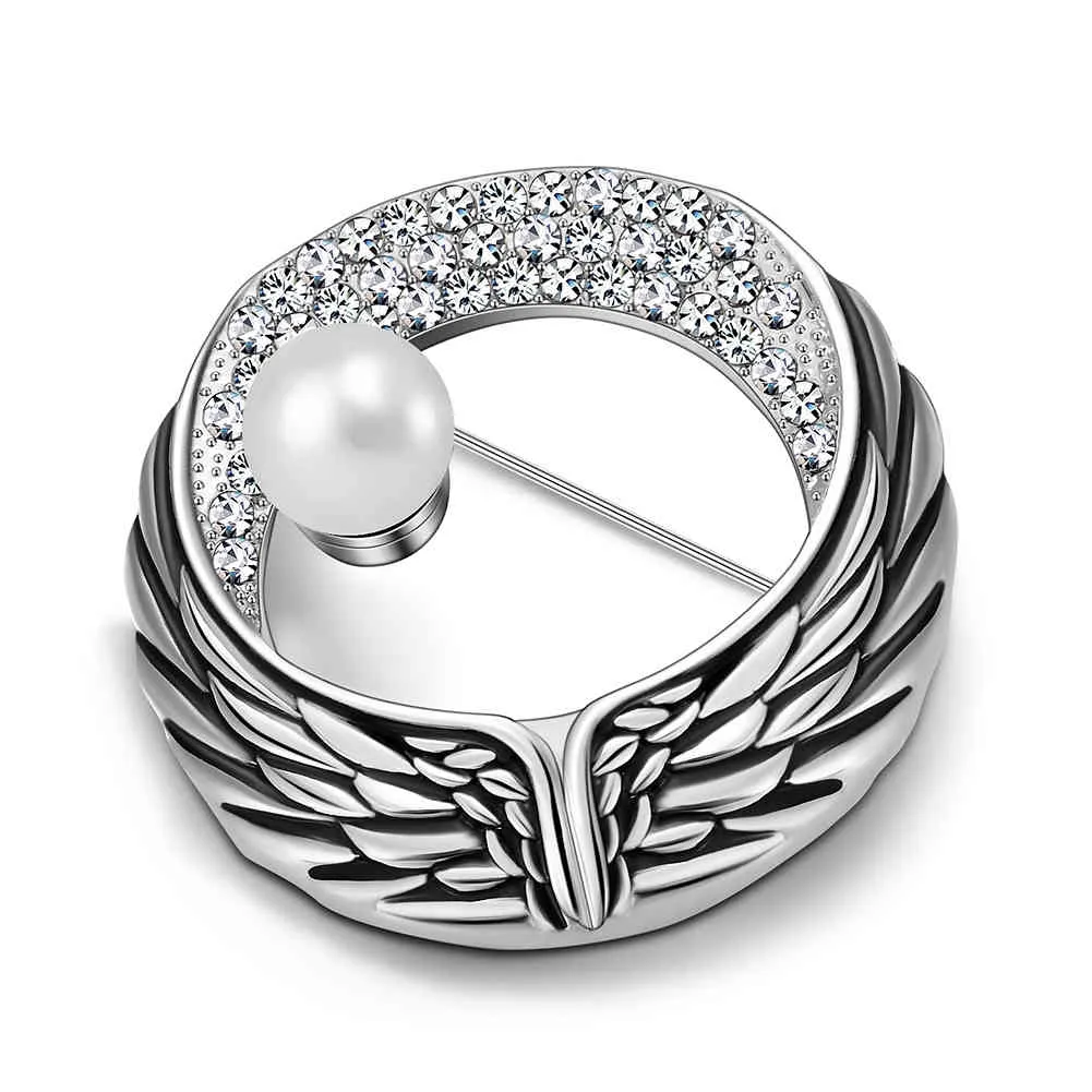 Zawsze w moim sercu Kremacja Urn Crystal Memorial Wing Ashes E Pearl Broszka Dla Kobiet Biżuteria