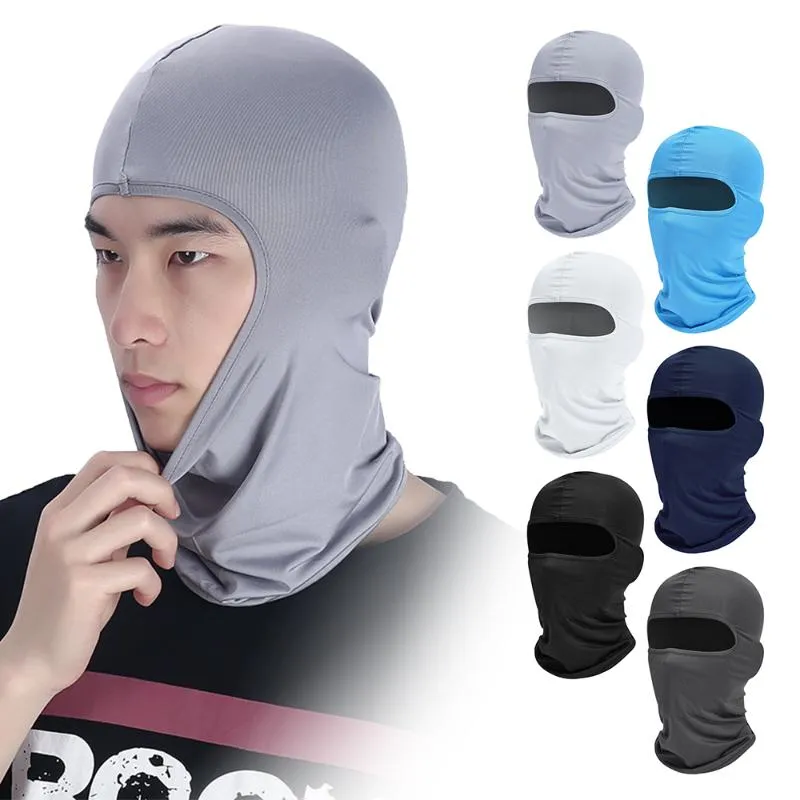 Cykelkåpor maskerar motorcykel Balaclava Hood Full Face Ski Mask Neck Warmer Windproof Breattable Motocross Biker Anti-UV Men HEL280B