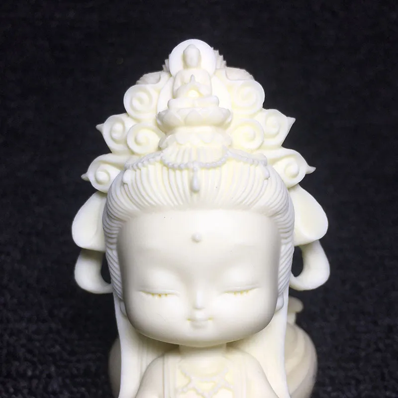 Guanyin Bodhisattva-versione cartoon Modello decorativo in miniatura della statua del BuddhaArte moderna GuanyinStatua decorativa la casa 210318