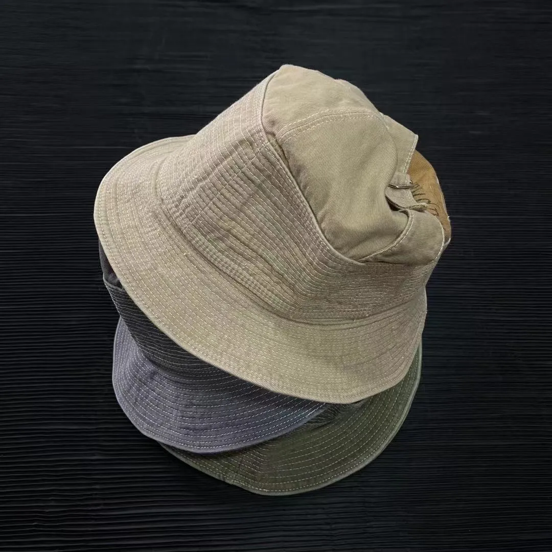 Canvas Bucket Hats Män Kvinnor Högkvalitativ solid vintage Caps Topplogotyp Justerbar tvätt gör gamla hattar212j