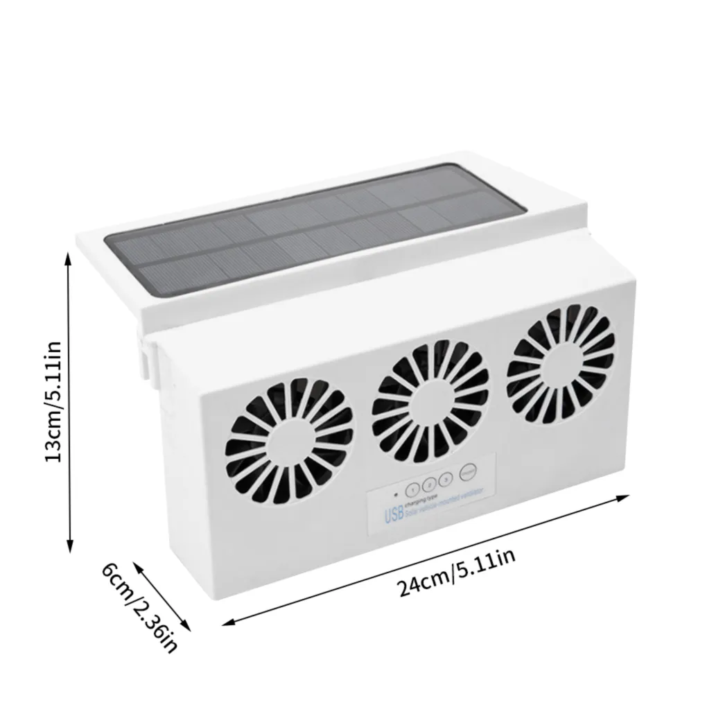 Ventilatie Dual-Vent Uitlaatventilator / Solar Car Cooler