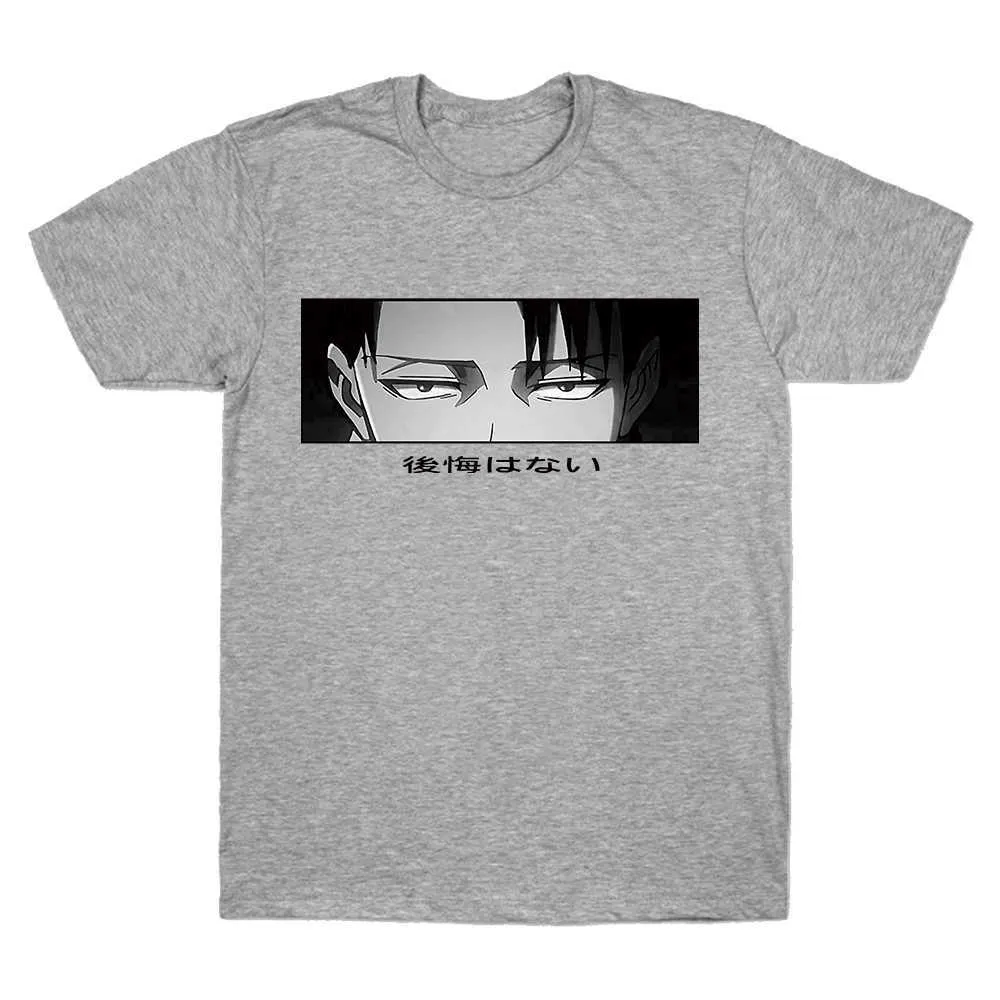 Anime Attack on Titan Eyes T-shirt à manches courtes imprimé Tops Harajuku Tops X0621