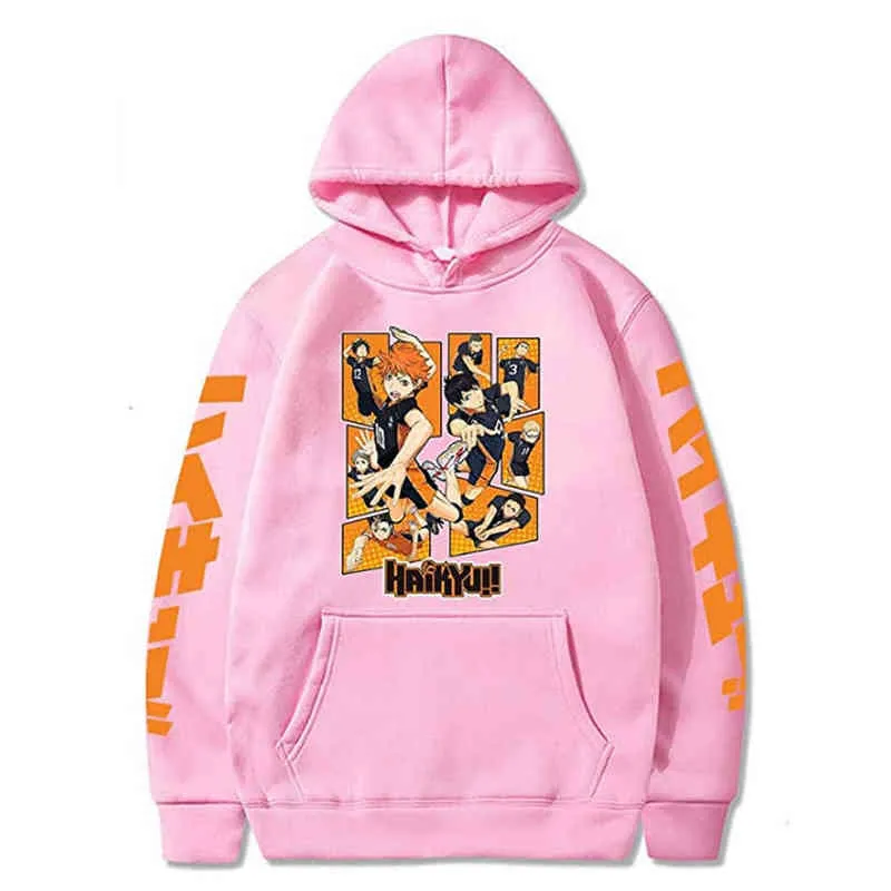 2020 hot haikyuu hoodies Classic Comic Classic Anime Japan Cotton Unisex Fleece Sweatshirts H1227