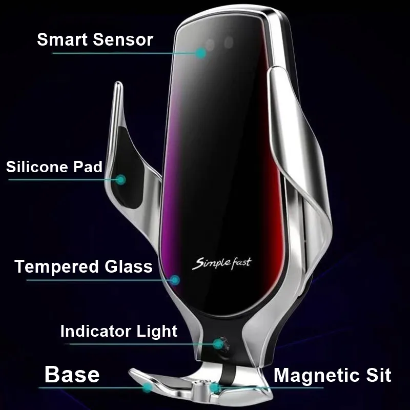 Tongdaytech 10W شاحن سيارة مغناطيسية سريعة لاسلكية لآيفون 7 8 XS 11 12 برو ماكس Carregador Sem Fio لسامسونج S10 S9 S8 Plus