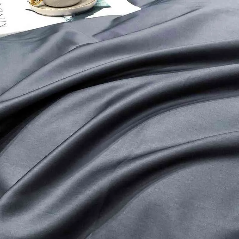Svetanya nordique gris foncé solide coton broderie el draps drap housse reine Ru Europe ensemble de literie housse de couette ensemble 211203