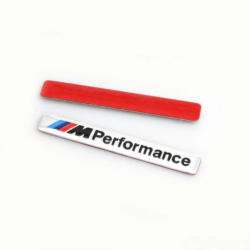 M Performance M Power 85x12mm Motorsport Logo in metallo Adesivo auto Emblema in alluminio griglia Badge BMW E34 E36 E39 E53 E60 E90 F108370916