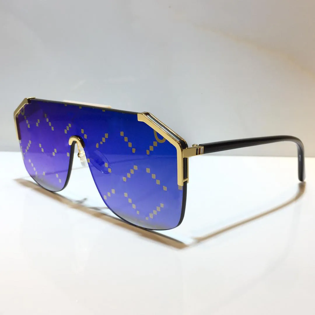 0291 beliebte Sonnenbrille für Männer Frauen Mode Maske Unisex Halbrahmen Beschichtung Spiegellinse Kohlefaser Beine Sommerstil 0291S Rand205C
