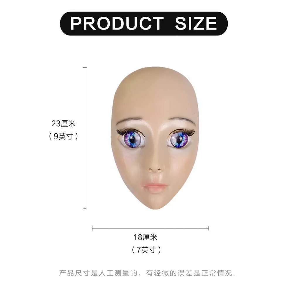 Cosmask Female BlueEyes Mask Latex Realistic Human Skin Masks Halloween Dance Masquerade Beautiful Gender Reveal Women Q08065027689