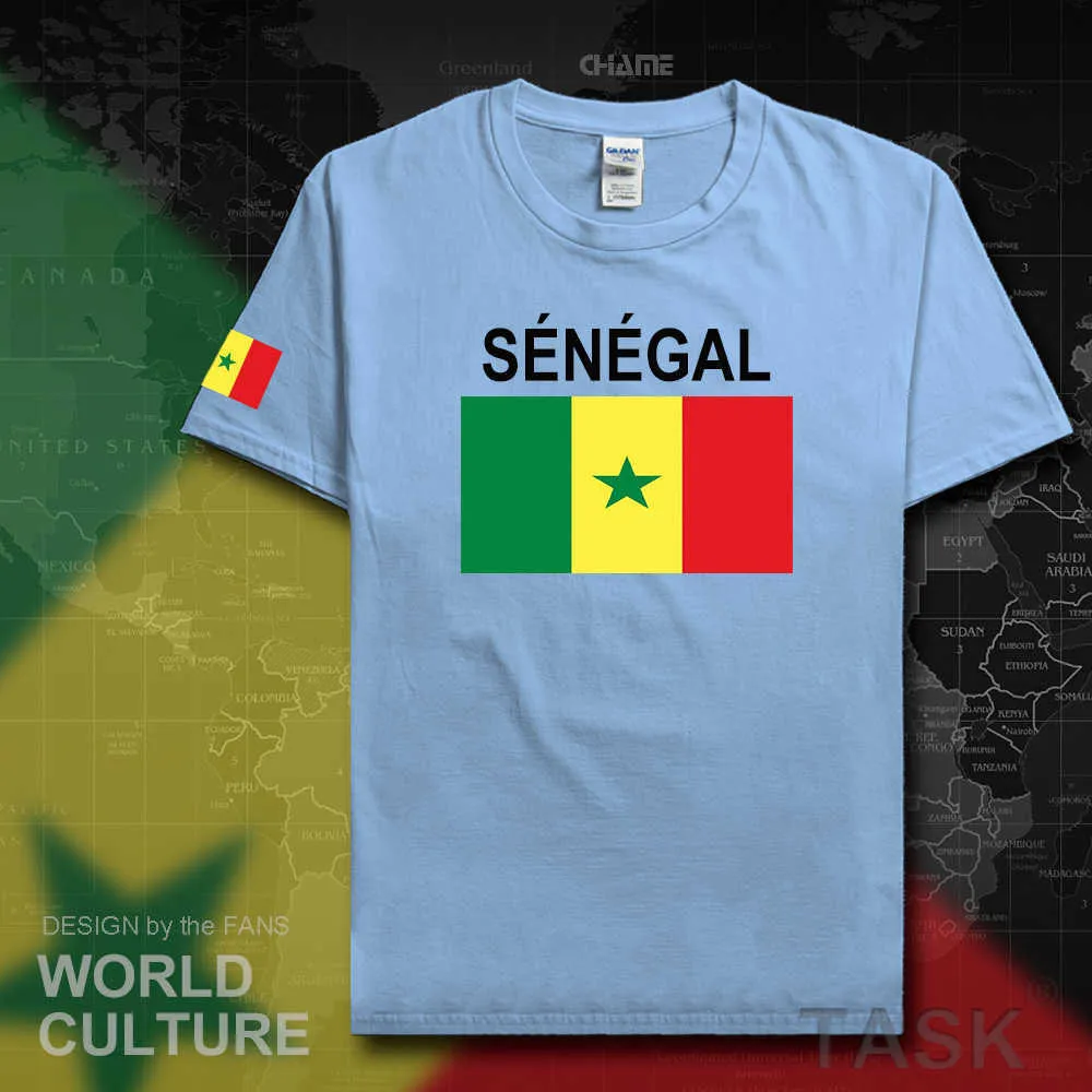 Senegal sen homens camiseta equipe jerseys nation tshirt 100% algodão t-shirt roupa camiseta camiseta jogador de futebol senegalese x0621