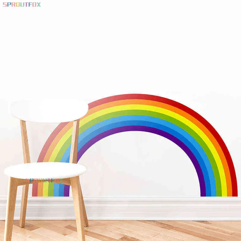 Kinderzimmer Bohemia BIG Rainbow Vinyl dekorative Wandaufkleber Dekoration Kinderzimmer Tapete im Kinderzimmer Aufkleber 211112