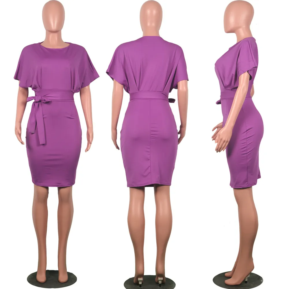 Kvinnor Slim Fashion Casual Dresses Business Wear Elegant Celebrity Clubwear323d