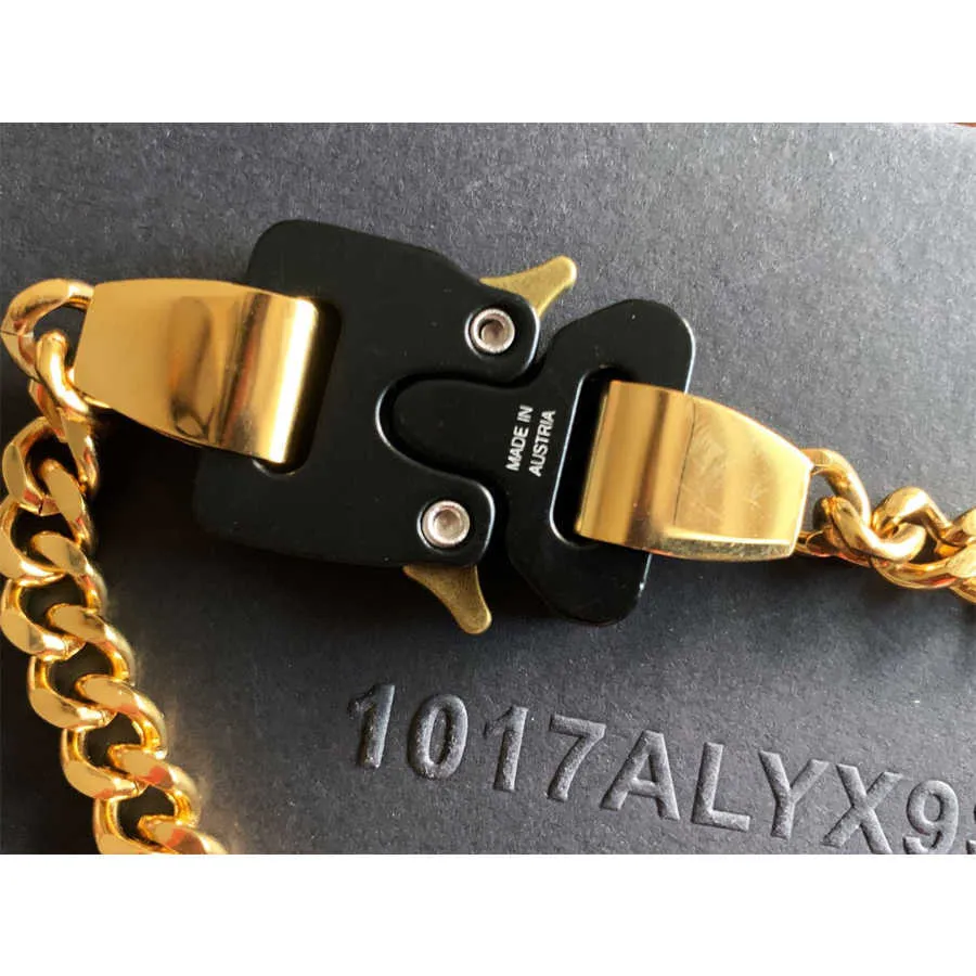 20fw Alyx Gesp Ketting Mannen Vrouwen 1017-alyx-9sm Charme Kettingen Holle Opengewerkte Letters Roestvrij Stalen Ketting Kleurvast Q08091996