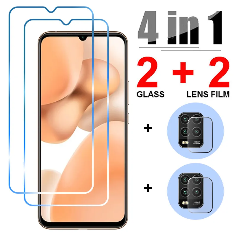 Handy-Displayschutzfolien 4in1 gehärtetes Glas für Huawei P20 P30 Pro P Smart Z S 2019 Kamera-Displayschutzglas für Huawei