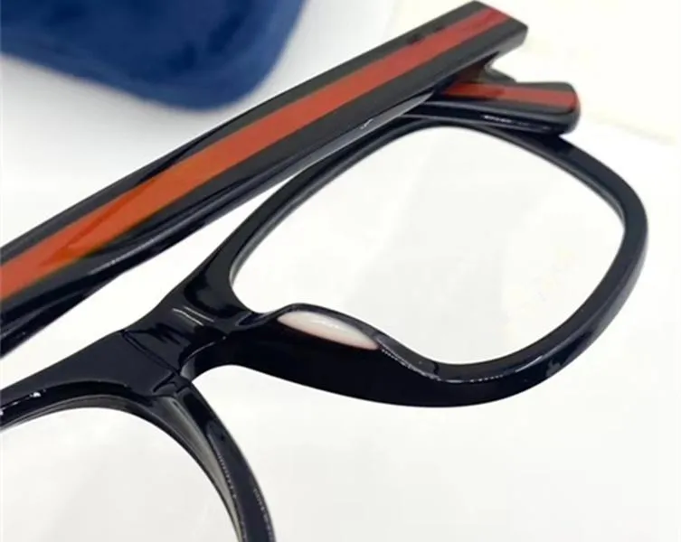Mode concis bande carrée e monture de lunettes hommes unisexe 55-17-145 jante de planche légère pour lunettes de prescription ensemble complet case256O