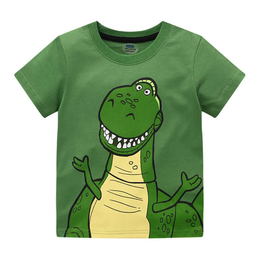 Metri che saltano Animali Stampa T-shirt bambini l'estate Ragazzi Ragazze T-shirt Moda Cute Kids Top 210529