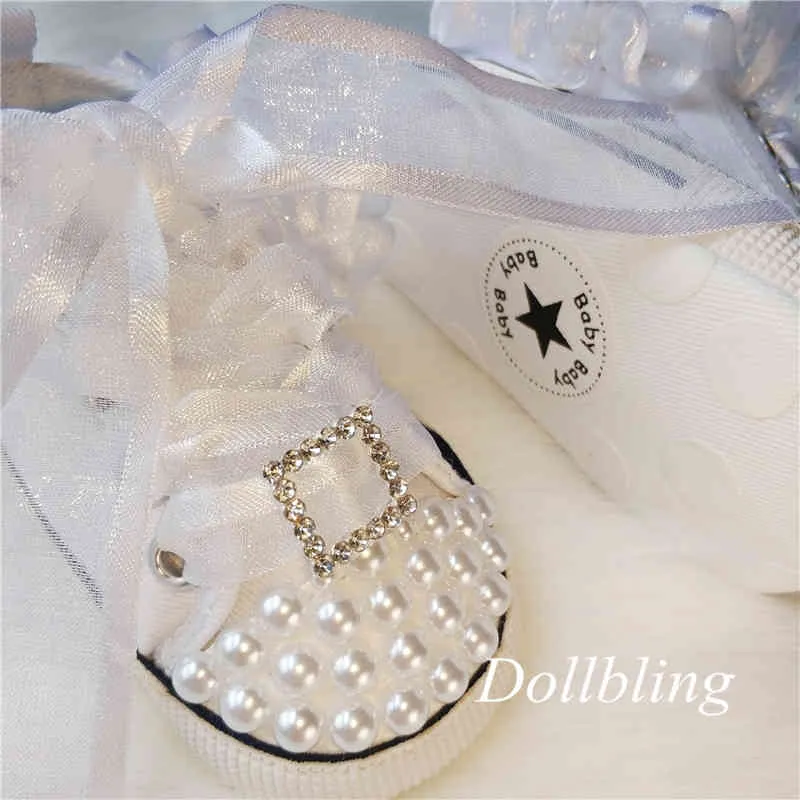 Originele handgemaakte parel strass bloem baby canvas schoenen baby Centennial foto high-end maatwerk 210326