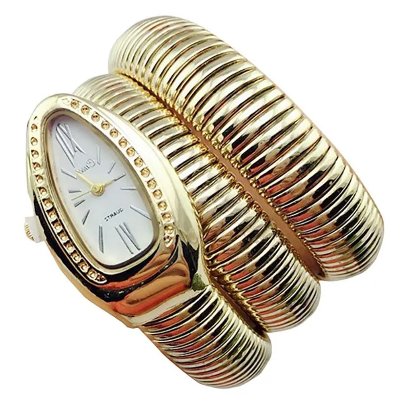 Armbanduhren Coole Schlange Armreif Uhren Frauen Mode Unendlichkeit Armband Uhr Mädchen Marke Quarzuhr Religios Reloj Montre Femme258t