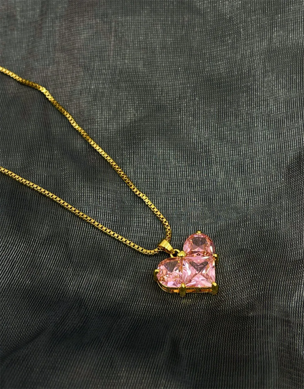 Новинка 2022 года, ожерелье с розовым бриллиантом и цирконием, женское простое модное дизайнерское трендовое ювелирное изделие, цепочка на ключицу224r