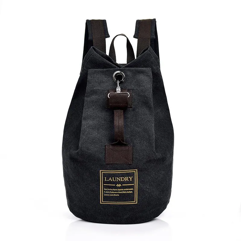 Plecak ManjiAnghong Duży pojemność regulowana ramię z tylną kartą kieszonkową gniazdo Klawisz Klucz Shackle Casual Canvas Bag225R