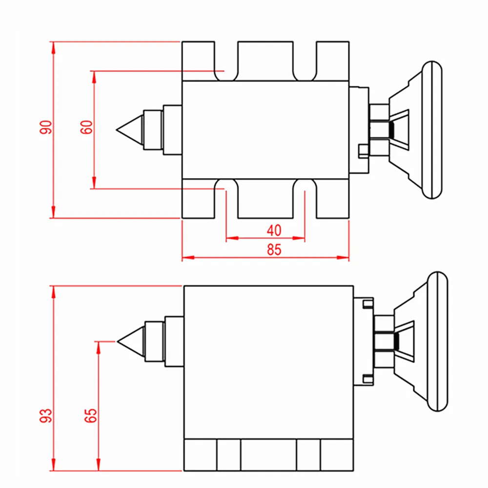 Contropunta CNC con mandrino asse rotante 4° asse Router CNC 3D Asse rotante CNC Contropunta Attività Contropunta