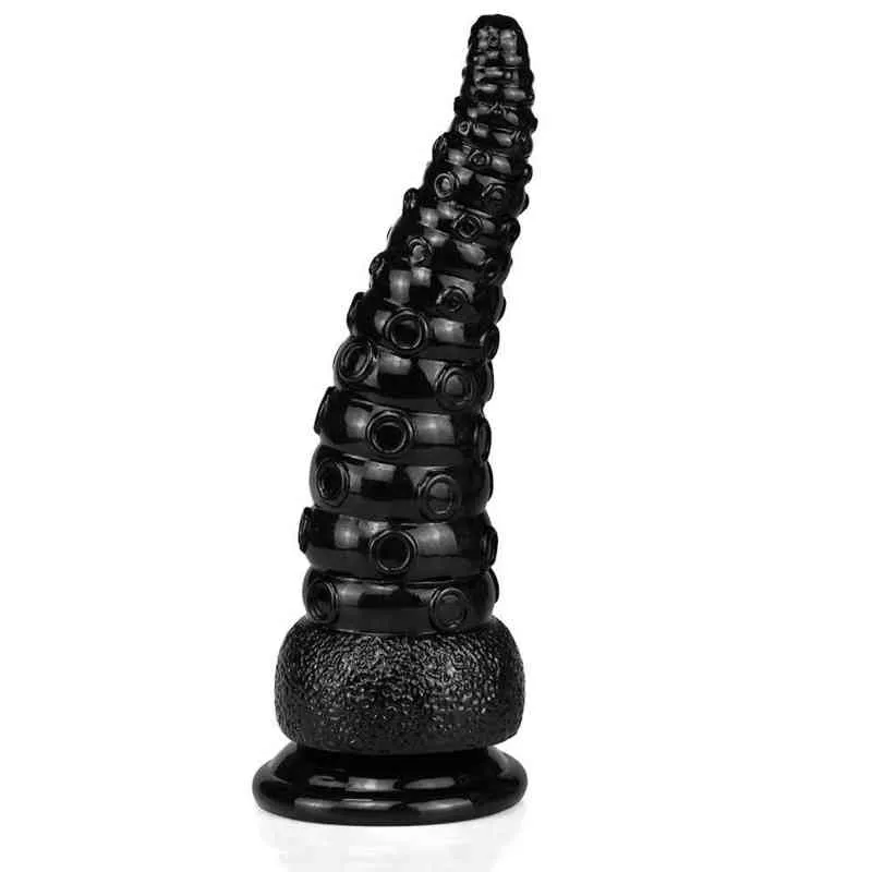 Nxy Dildos Anal Brinquedos Octopus Tentáculos Falso Pénis Plug Masturbação Dilator Dilator Backcourt Bead Puxando Homens e Mulheres Diversão Adulto Produtos 0225