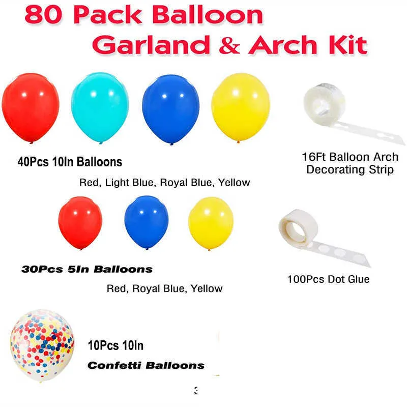 Karneval Zirkus Party Supplies Ballons Garland Arch Kit Pastell Latex Ballon für Baby Dusche Junge Geburtstag Party Dekoration 210626