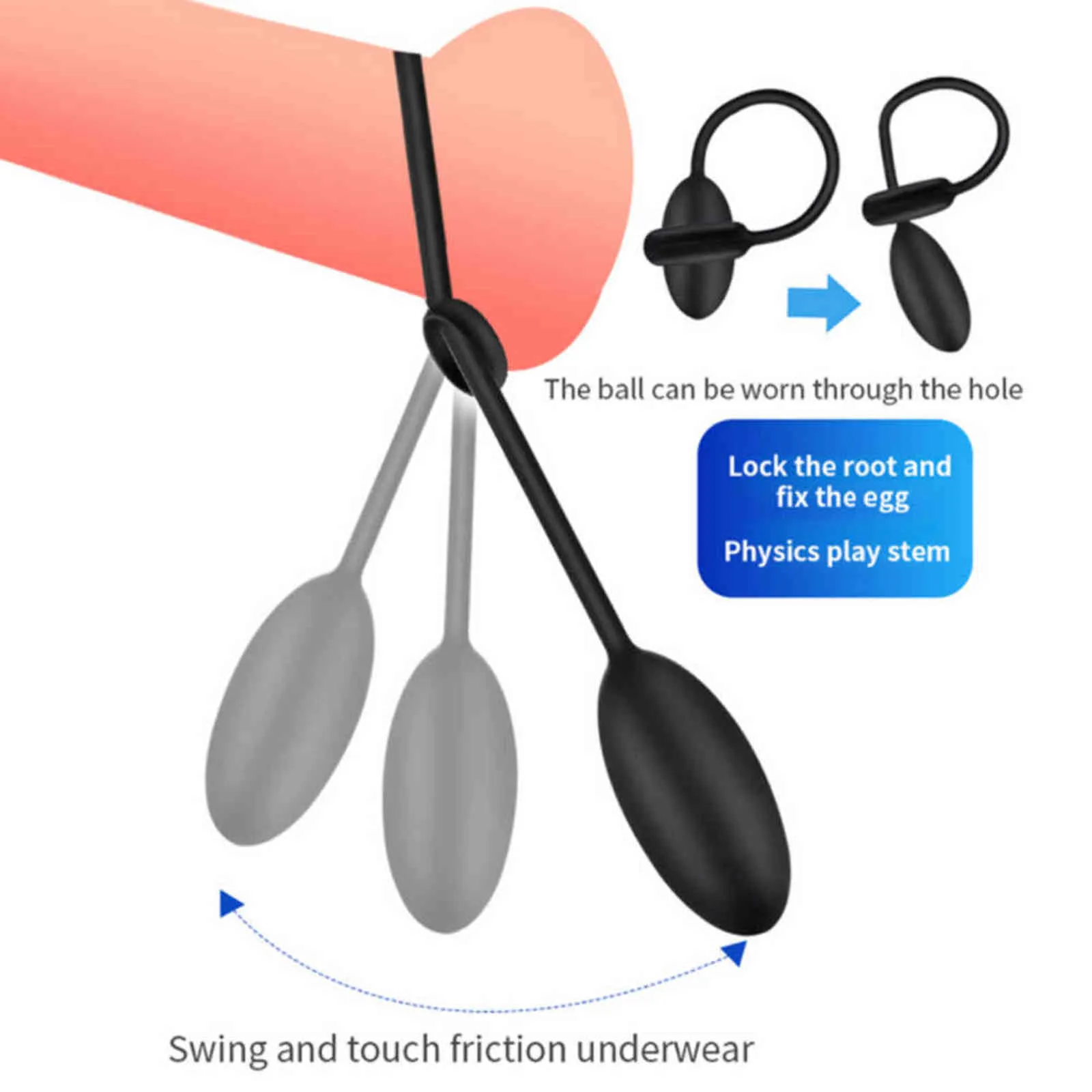 NXYCockrings Ensemble Silicone Pénis Anneau Poids Balle Adulte Hommes Éjaculation Retard Coq Anneaux En Caoutchouc Agrandissement Jouets pour Sexe Masculin 1124