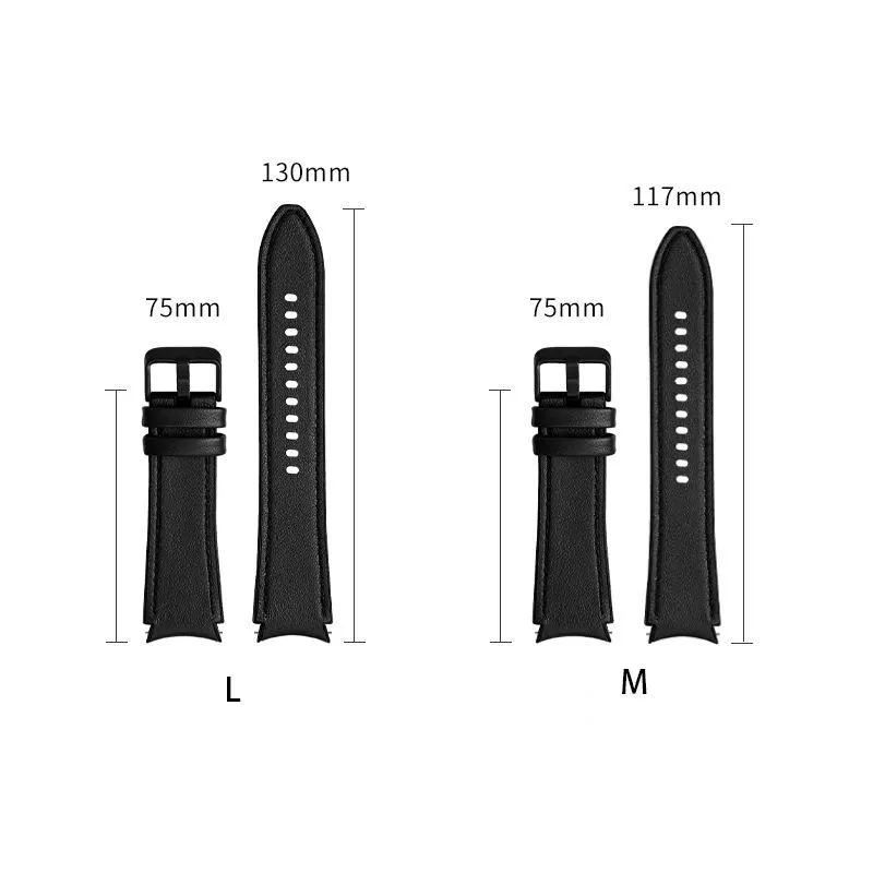 Zespół paski na skórzane silikonowe pasek 20 mm do Galaxy 4 40 mm 44 mm zakrzywiony zespół klasyczny 46 mm 42 mm Business310n