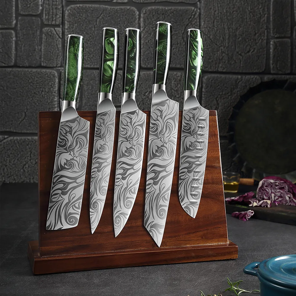 XITUO ensemble de couteaux de cuisine couteaux de Chef Laser motif damas Ultra tranchant japonais Santoku Nakiri couperet couteaux à trancher 1-5 pièces