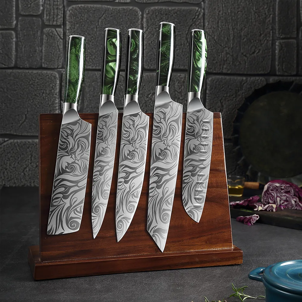 مجموعة سكين المطبخ Xituo مجموعة من سكاكين الطهاة بالليزر دمشق نمط Ultra Sharp الياباني Santoku Nakiri Cleaver Chinives 2521992