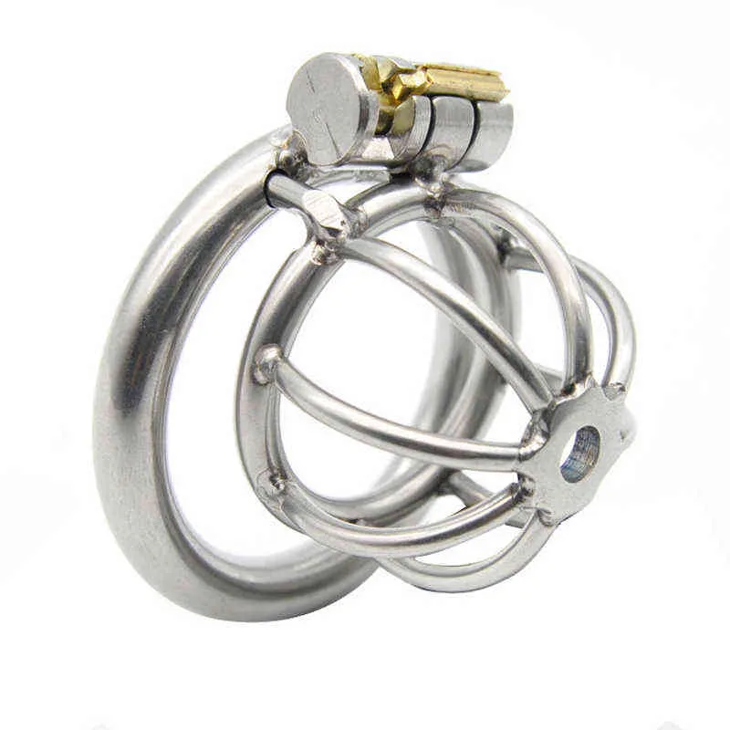 NXY sexy set cockrings Stainless Steel Male Chastity Device Cock Cage Urethral Catheter Penis Lock Ring For Men Metal Chasity Cbt BDSM Toys 1123 1128