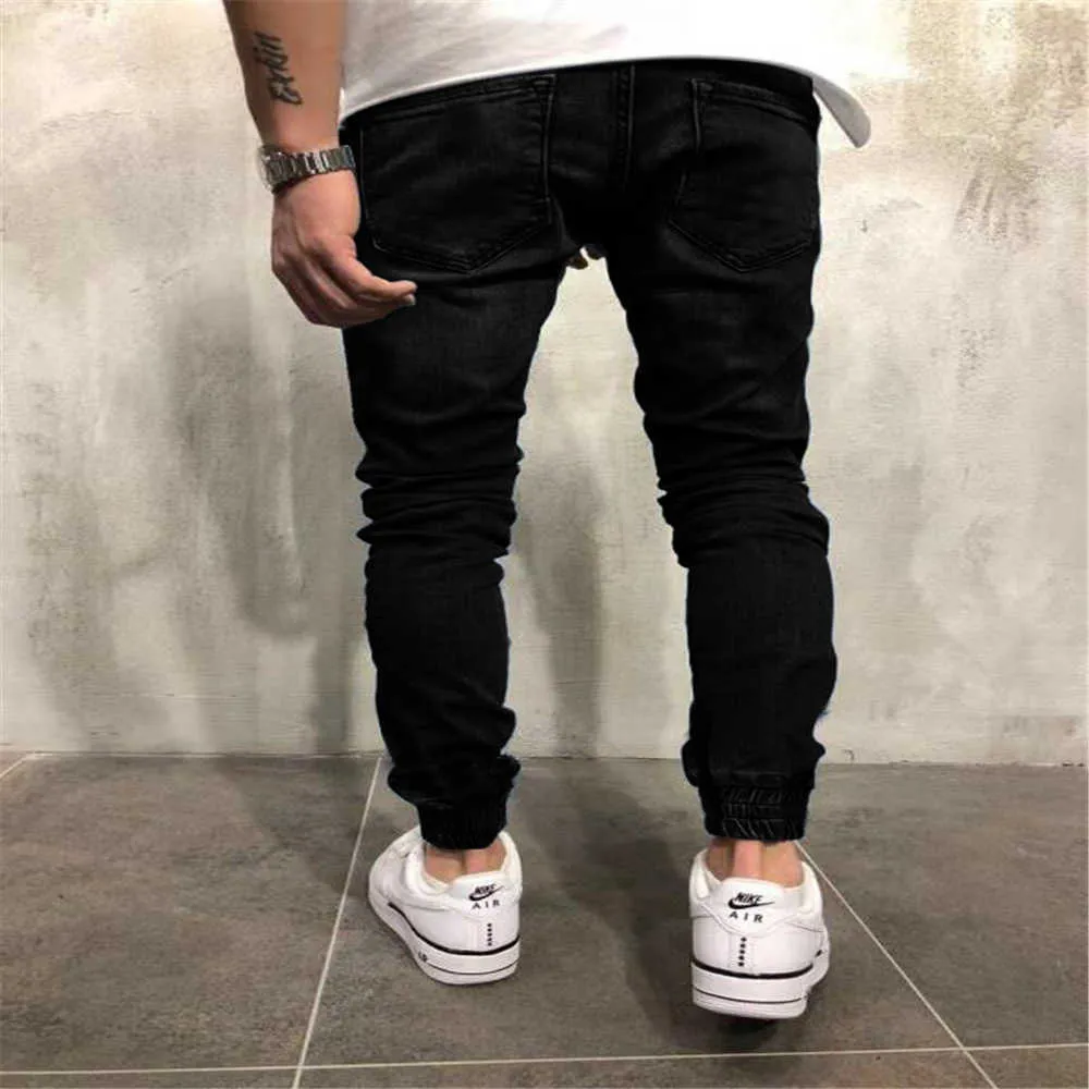 2021 nouveaux jeans pour hommes de printemps et d'été personnalité hip-hop réfléchissant Europe et États-Unis pantalons de grande rue grande taille X0621