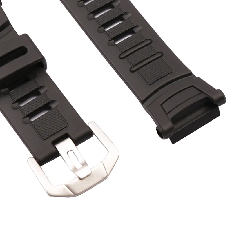Accessoires de boucle ardillon pour hommes en résine pour Casio PRG-130Y / PRW-1500YJ bracelet d'escalade de sports de plein air bracelet de montre pour dames