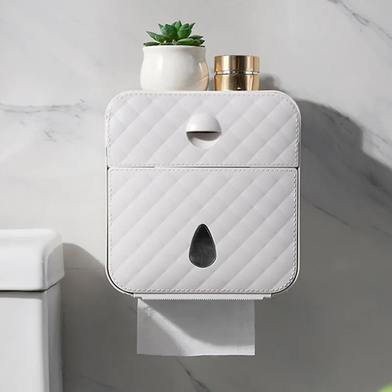 Toalheiro de papel higiênico Toalha titular criativo suporte impermeável para papel higiênico rolo de papel de rolo de papel caixa de armazenamento caixa de bandeja caixa de tecido 210320
