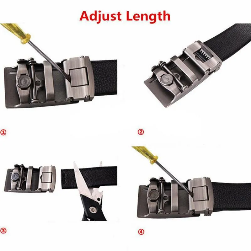 Belts 2021 Men Waistband Business Casual Leather Automatic Buckle Belt Waist Strap For Brown Black230H