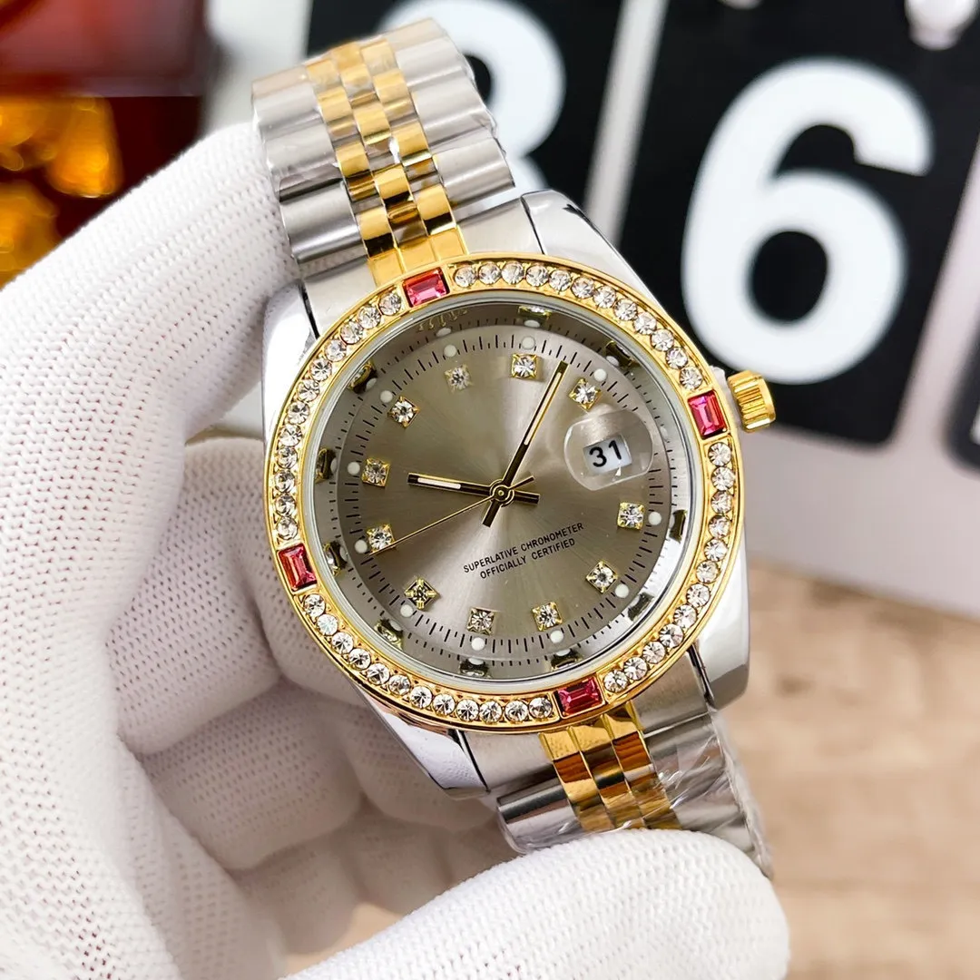 Orologio di marca di lusso AAA casual 40mm orologi da donna da uomo vestito di modaDiamond datejust cinturino in acciaio inossidabile movimento al quarzo au271q