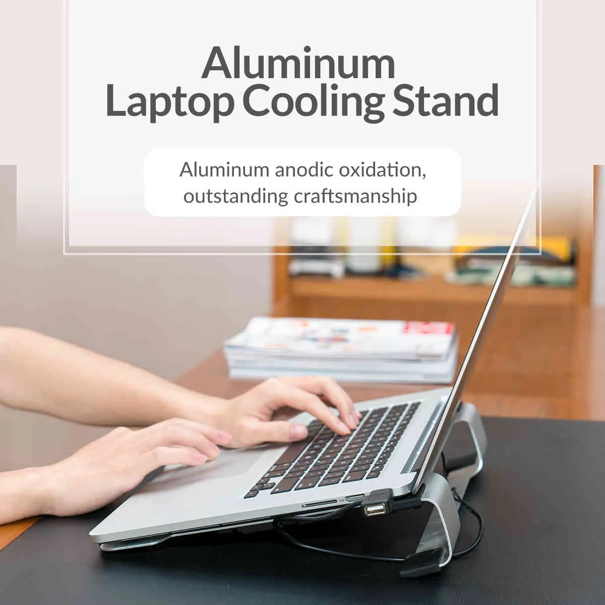 ORICO Aluminiowa podkładka chłodząca Przenośna podstawka chłodząca do gier Uchwyt na laptopa mac