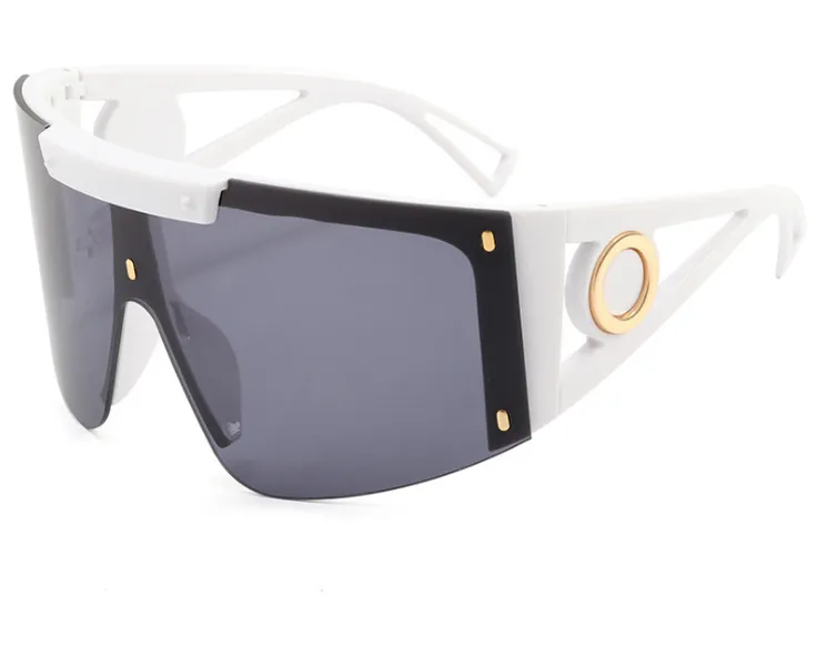 Lunettes de soleil de la mode Lunes de la personnalité des femmes Hollow One Piece Big Frame Conjointed Sun Glasses