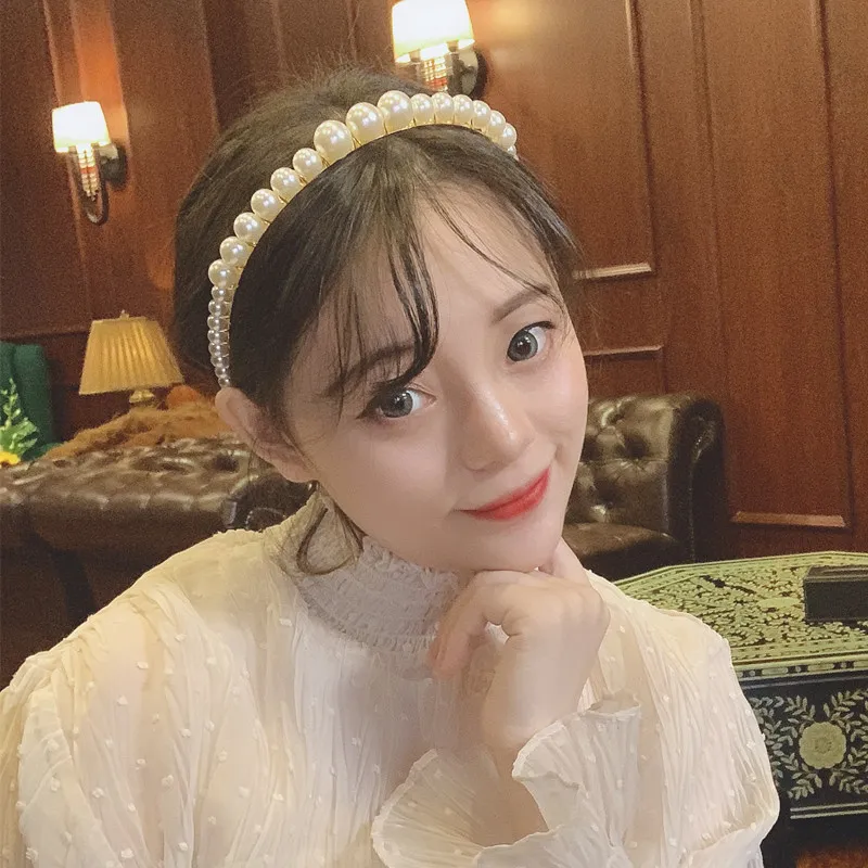 Bandeaux en perles de Simulation pour femmes, 24 Styles, accessoires de cheveux, cerceaux de fleurs avec nœud coréen fait à la main, ornements de mariage, 2021