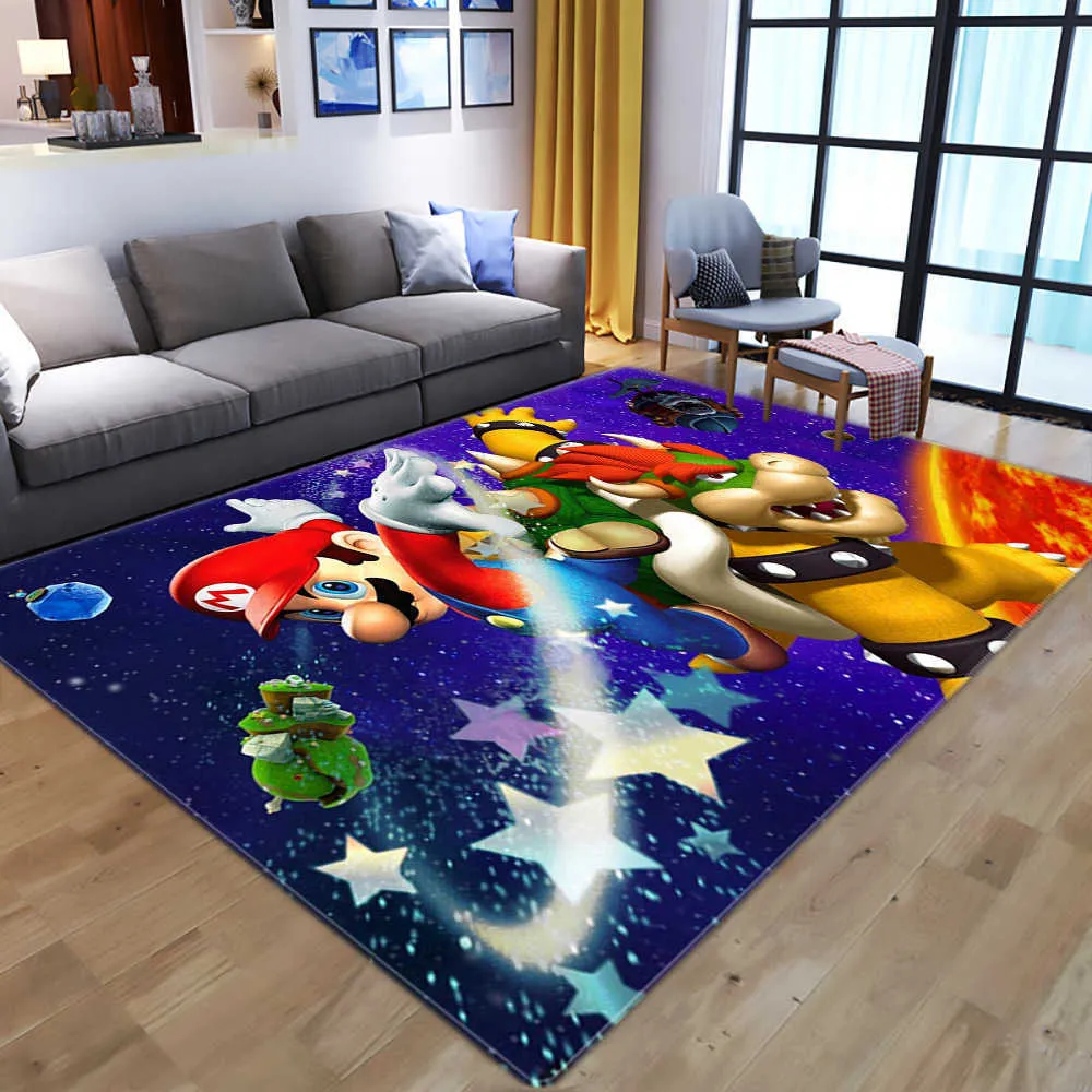 Gamer Controller Stampa 3D Tappeto Decorazioni camerette bambini Grandi tappeti soggiorno Camera da letto Tappeto interni Tappetino bambini all'aperto 210626