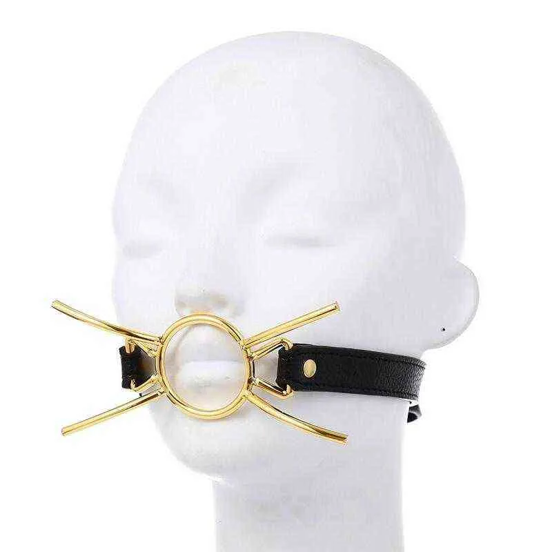 Sm bondage Sm bondage SM Oral Fixation Cuir PU Bondage Retenue Bouche Bâillon Araignée X Style Flirter O ring Open Adult Games Sex Toys 1126 1126 1126