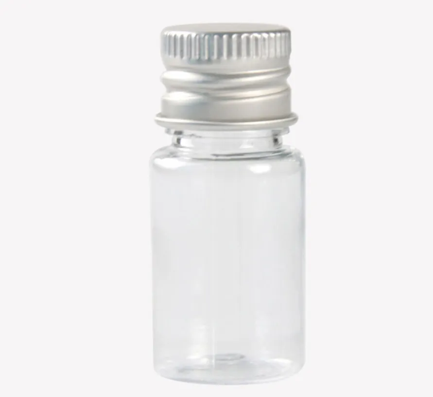 5ml 10ml 20ml 30ml Aluminum Cap PET Refillable Bottles Mini Vial Medicine Candy Perfume Containers 8ml 15ml