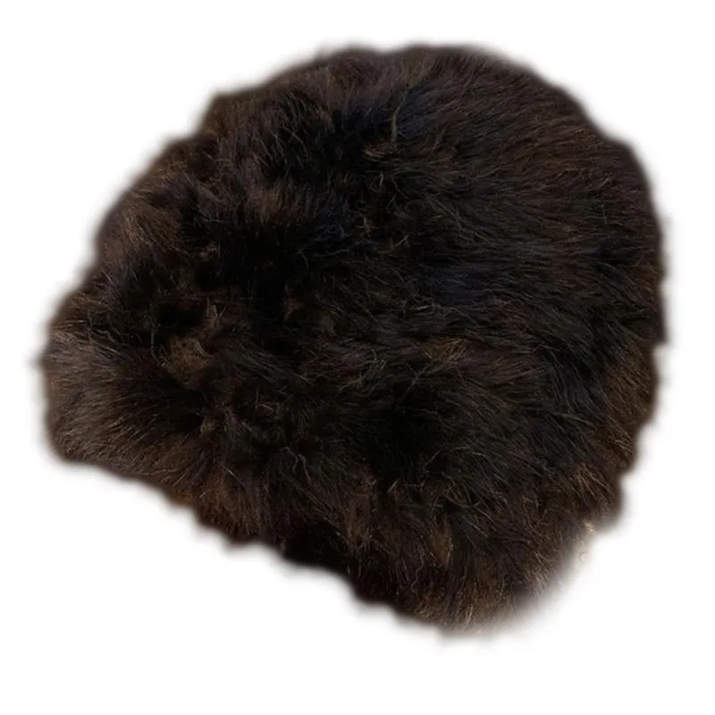 Beanie Skull Caps L5ya Fur Hats Vintage Kawaii Casual Ear Protection Outdoor Fashion Female257G