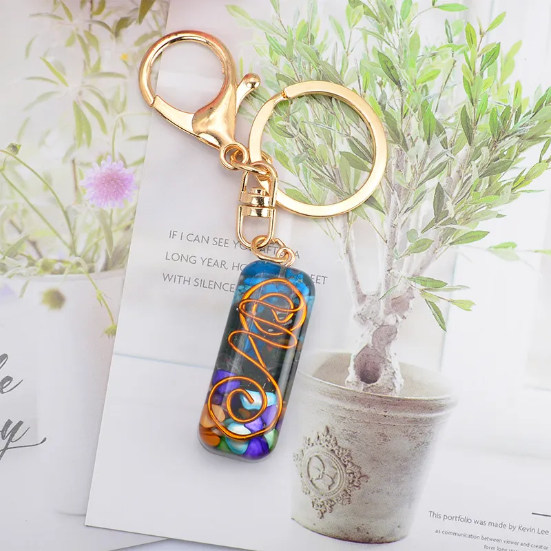 Reiki 7 Chakra Orgone Anhänger Keychain Energy Healing Crystal