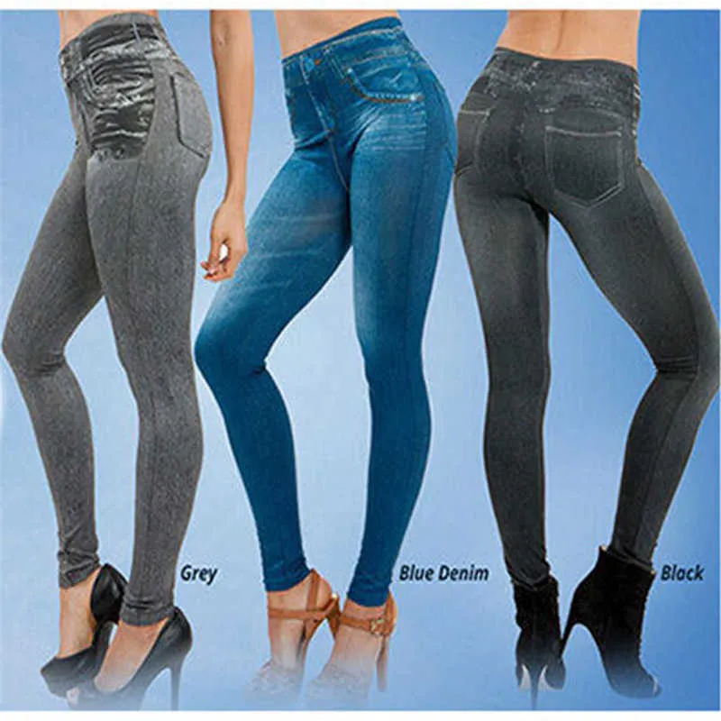 VIP Mulheres Fleece Fored Inverno Jegging Jeans Genie Slim Moda Jeggings Leggings 210925