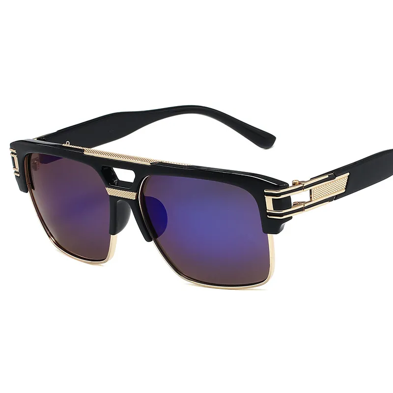 Tidal Fashion Sunglasses Men's and Women's Vintage Dazzling Reflective Sun Glasses