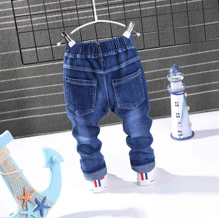 Spring Fashion Boys Jeans Baby casual Color buckle Pants Kids Elasticity Jean Boy Trousers Autumn Children Denim 1-6Y 211102