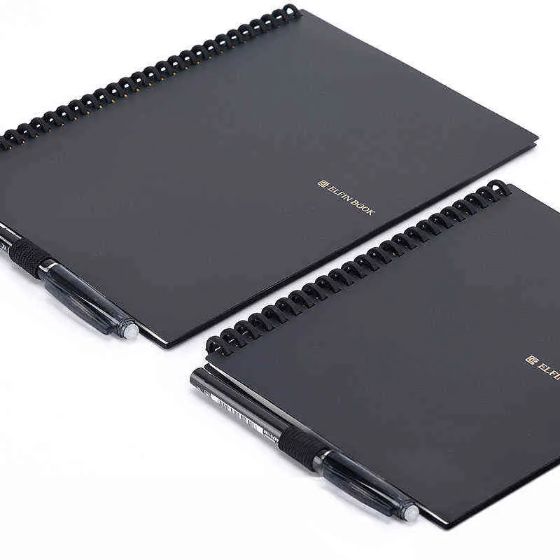 Elfinbook Akıllı Yeniden Kullanılabilir Silinebilir Spiral A5 Notebook Not Defteri Not Defteri Cephe Dailesi Dergisi Ofis Okulu Çizim Hediyesi 211103240G