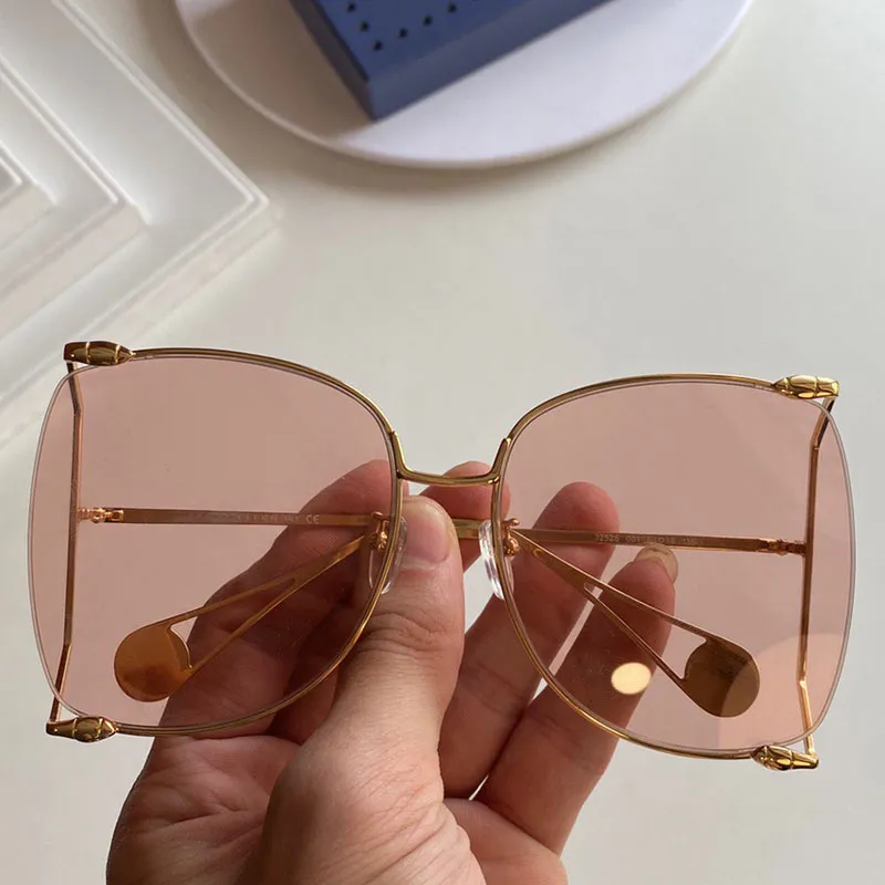 Óculos de sol Occhiali da sola 0252s moda compras personalizzato especiale gambe specchio intarsiato perla uv400 con scatola di conse257l